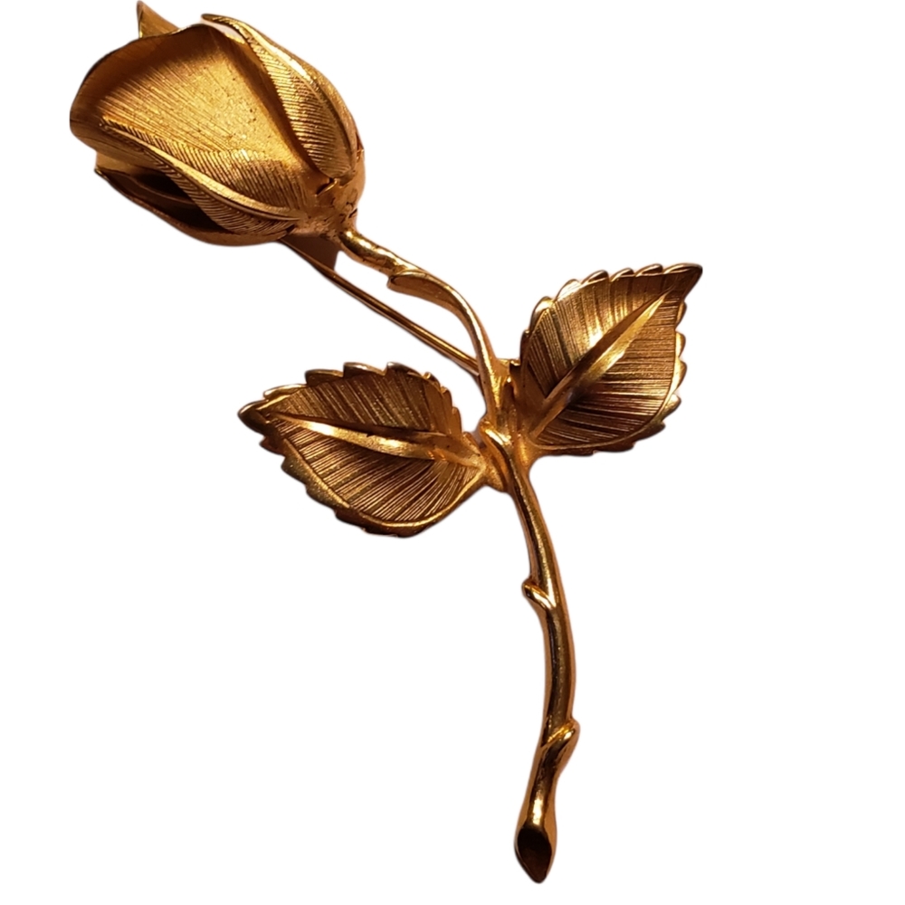 Giovanni Gold Rose brooch Vintage BEAUTY🌹
